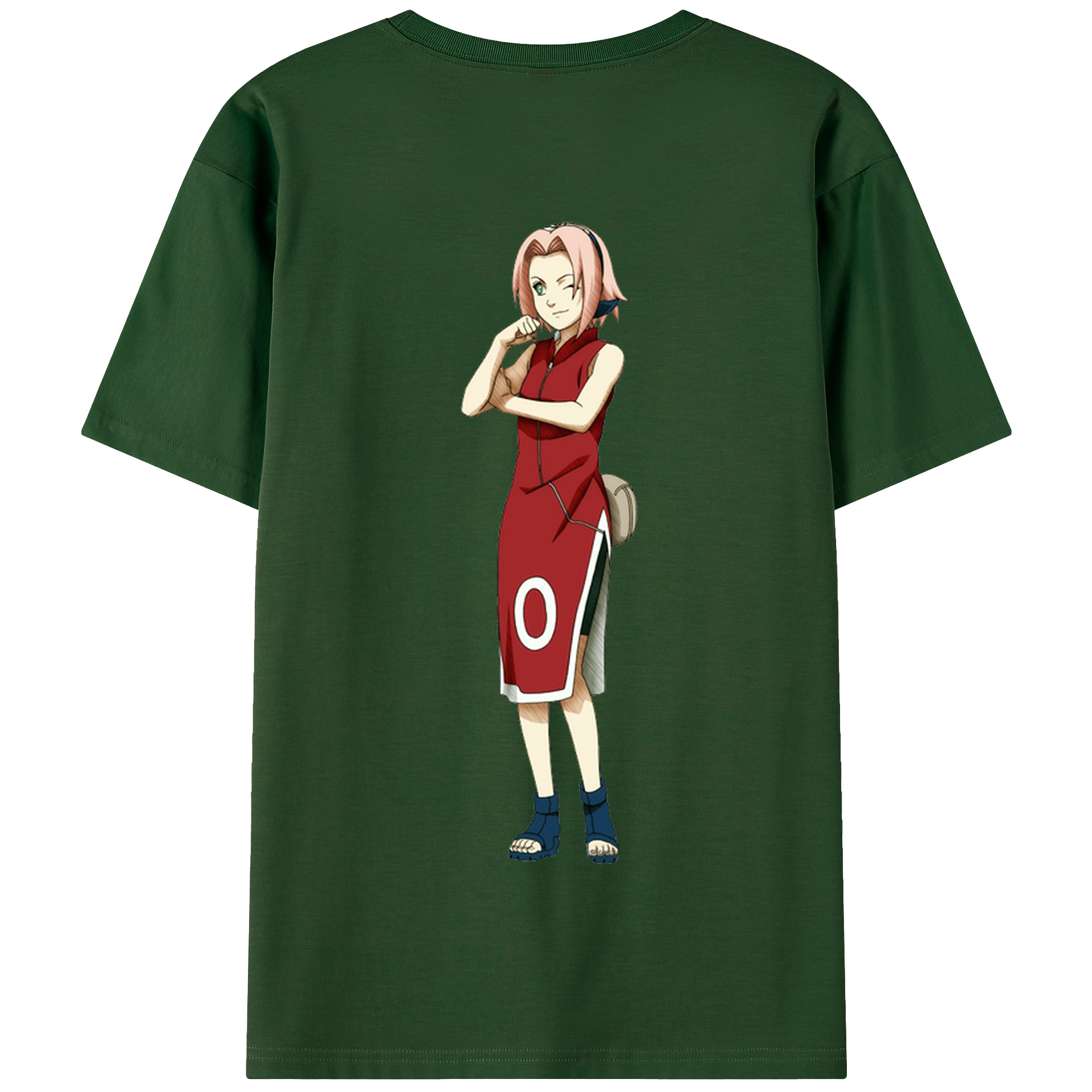 （画像用） NARUTO -ナルト- 春野サクラ Haruno Sakura 綿100％半袖Tシャツ（背面プリント）